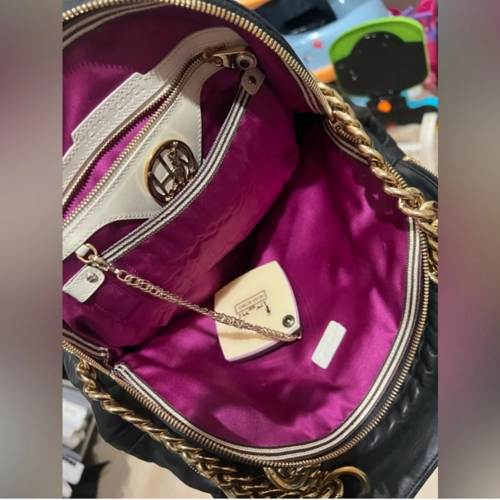 🖤NEW WITH TAG🖤 Luxurious Henri Bendel Satchel w Mirror - Picture 12 of 17